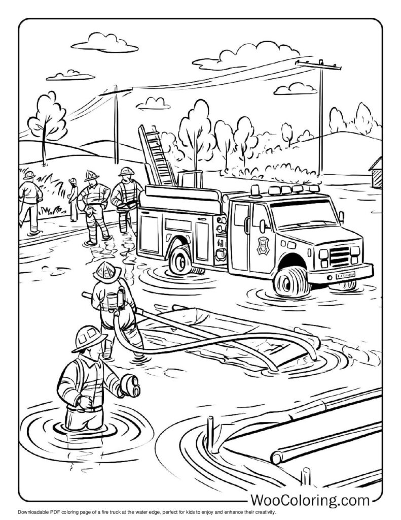100  Fire Truck coloring pages  Free PDF To Print  - 92