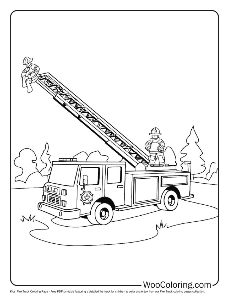 100  Fire Truck coloring pages  Free PDF To Print  - 37
