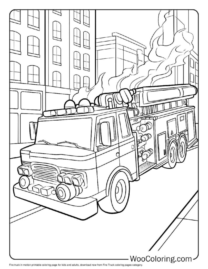 100  Fire Truck coloring pages  Free PDF To Print  - 5