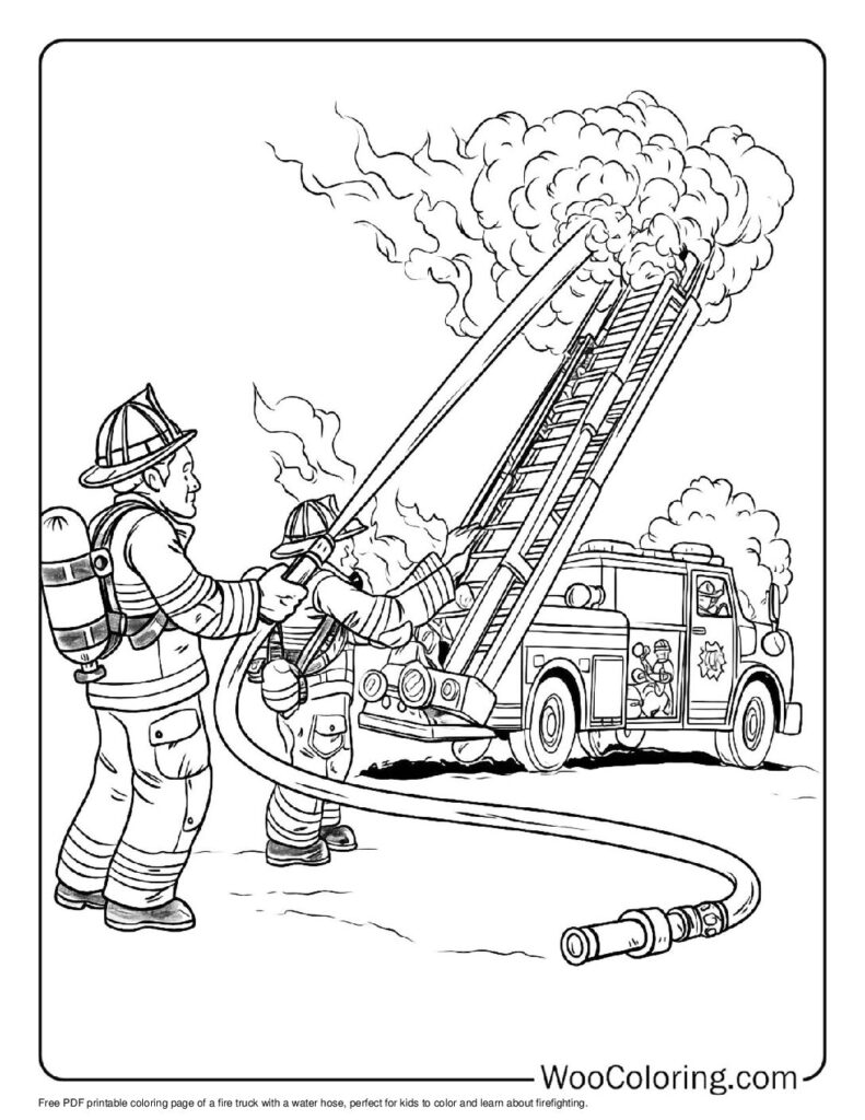 100  Fire Truck coloring pages  Free PDF To Print  - 51