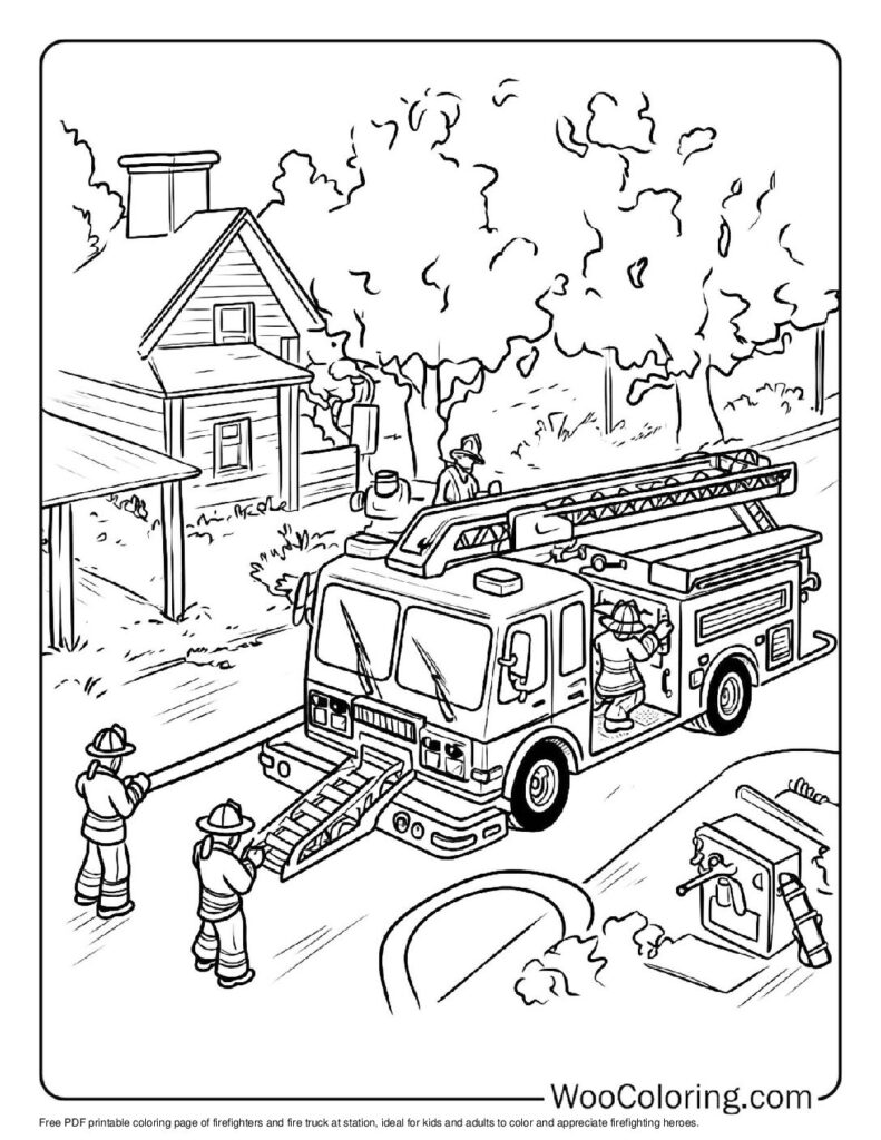100  Fire Truck coloring pages  Free PDF To Print  - 57