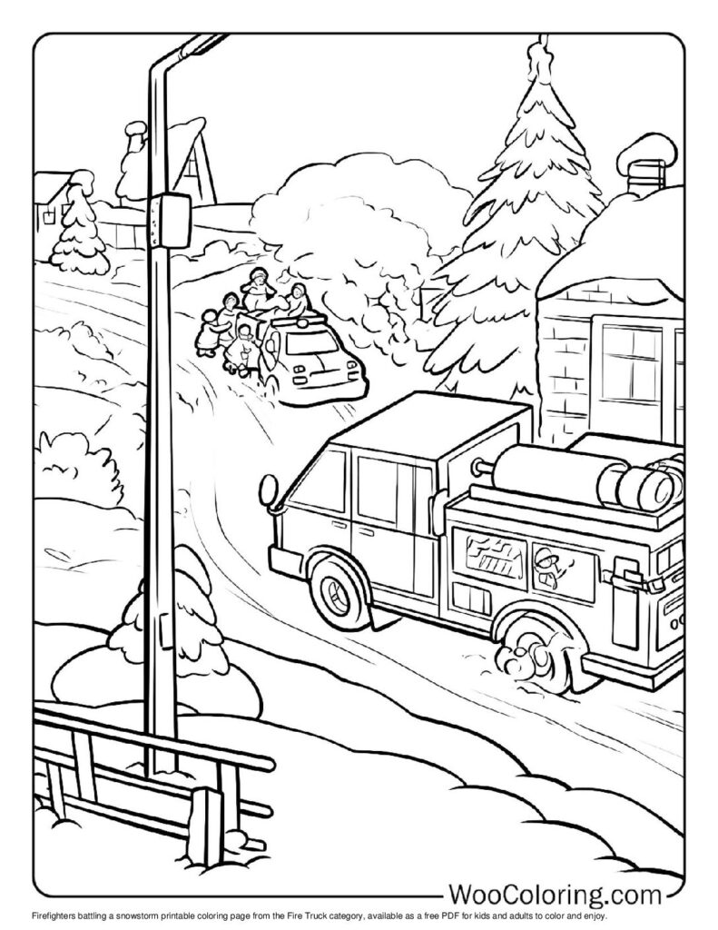 100  Fire Truck coloring pages  Free PDF To Print  - 8