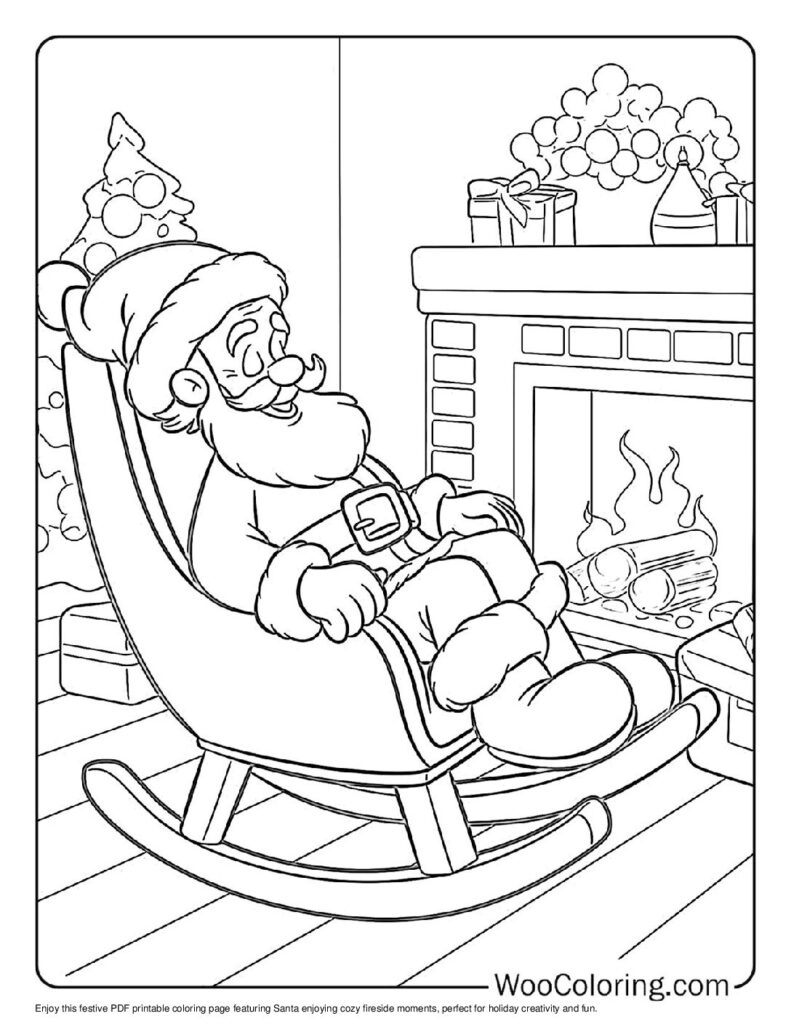 100  Santa coloring pages  Free PDF To Print  - 51