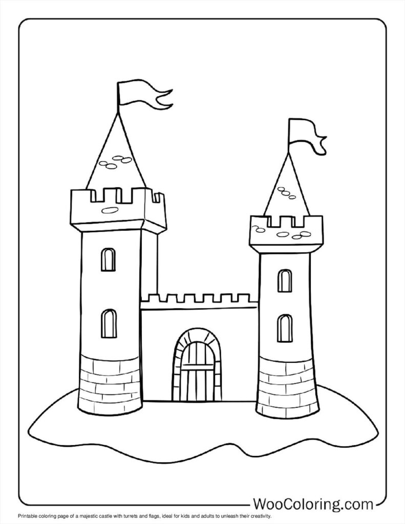 100  Castle coloring pages  Free PDF To Print  - 14