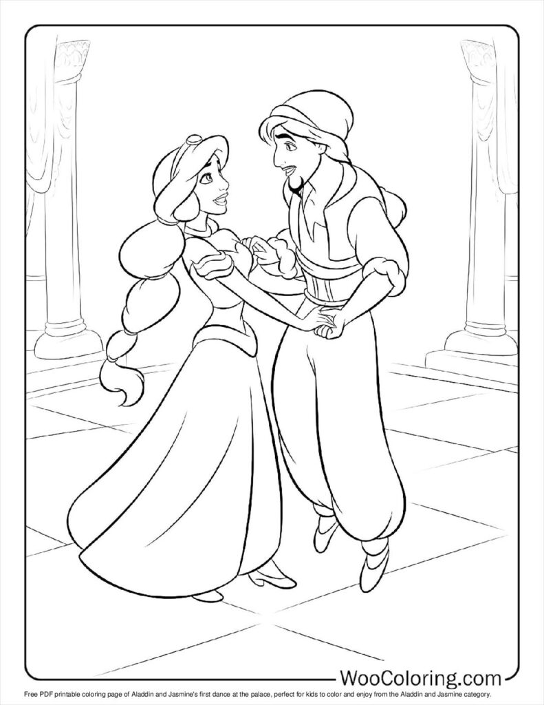 First Dance at the Palace Coloring Sheet