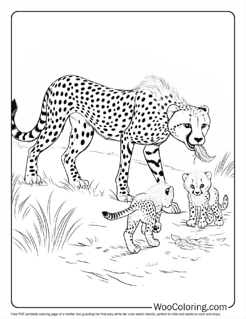 100  Cheetah coloring pages  Free PDF To Print  - 76