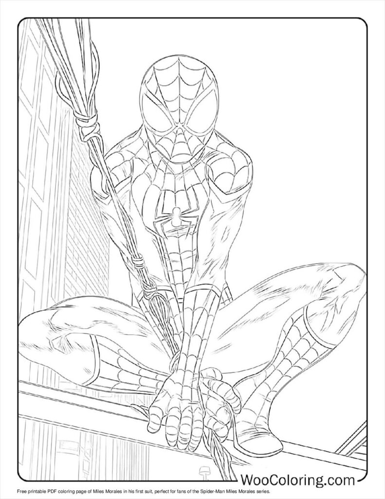 First Suit Miles Morales To Color