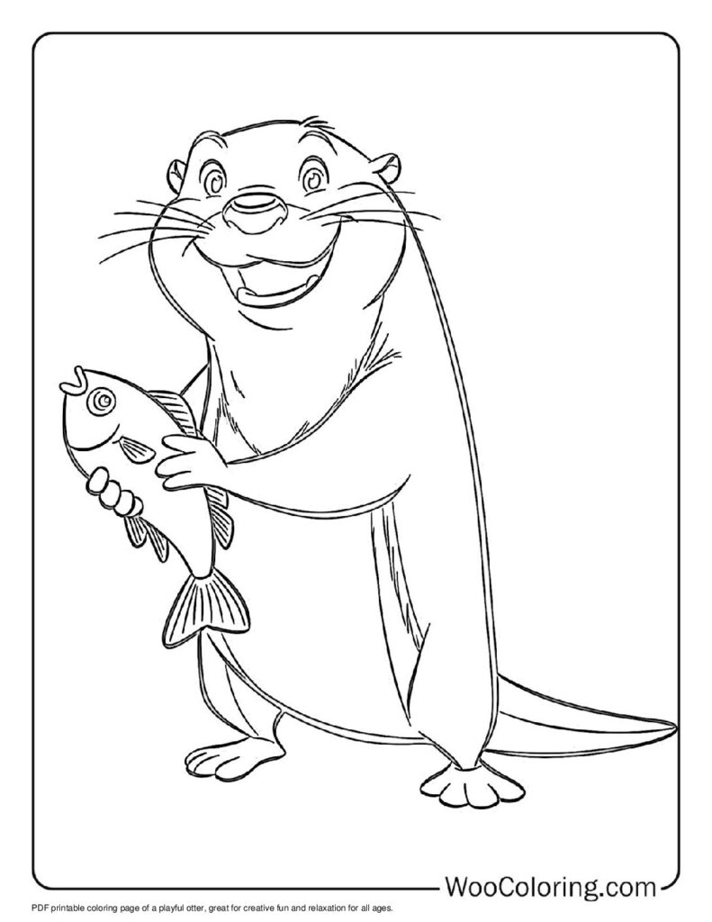 100  Otter coloring pages  Free PDF To Print  - 21