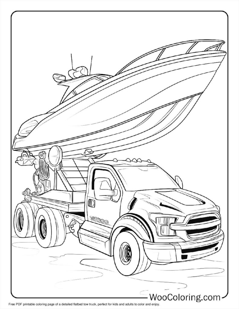 100  Tow Truck coloring pages  Free PDF To Print  - 32