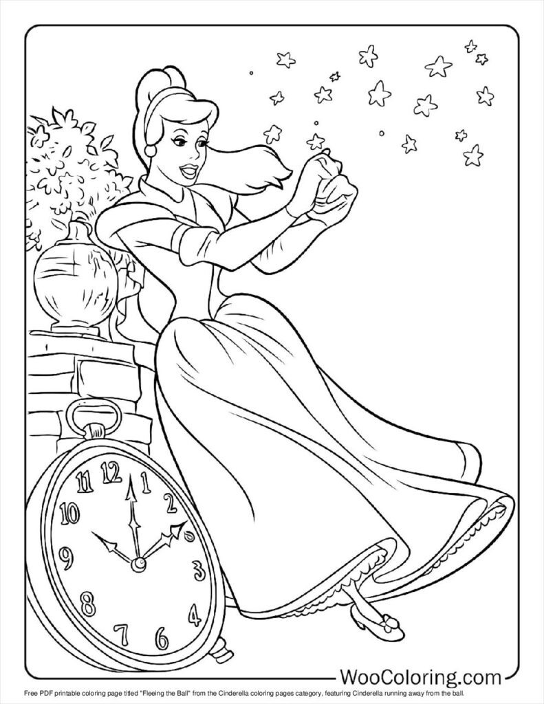 Fleeing the Ball Coloring Page