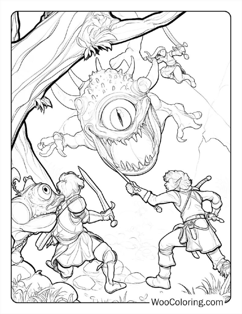 100 Dungeons Dragons coloring pages Free PDF To Print - 24