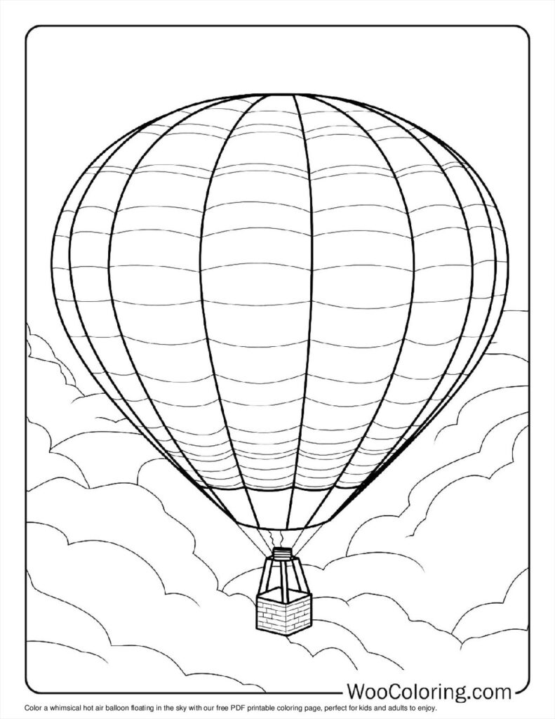 100  Hot Air Balloon coloring pages  Free PDF To Print  - 75