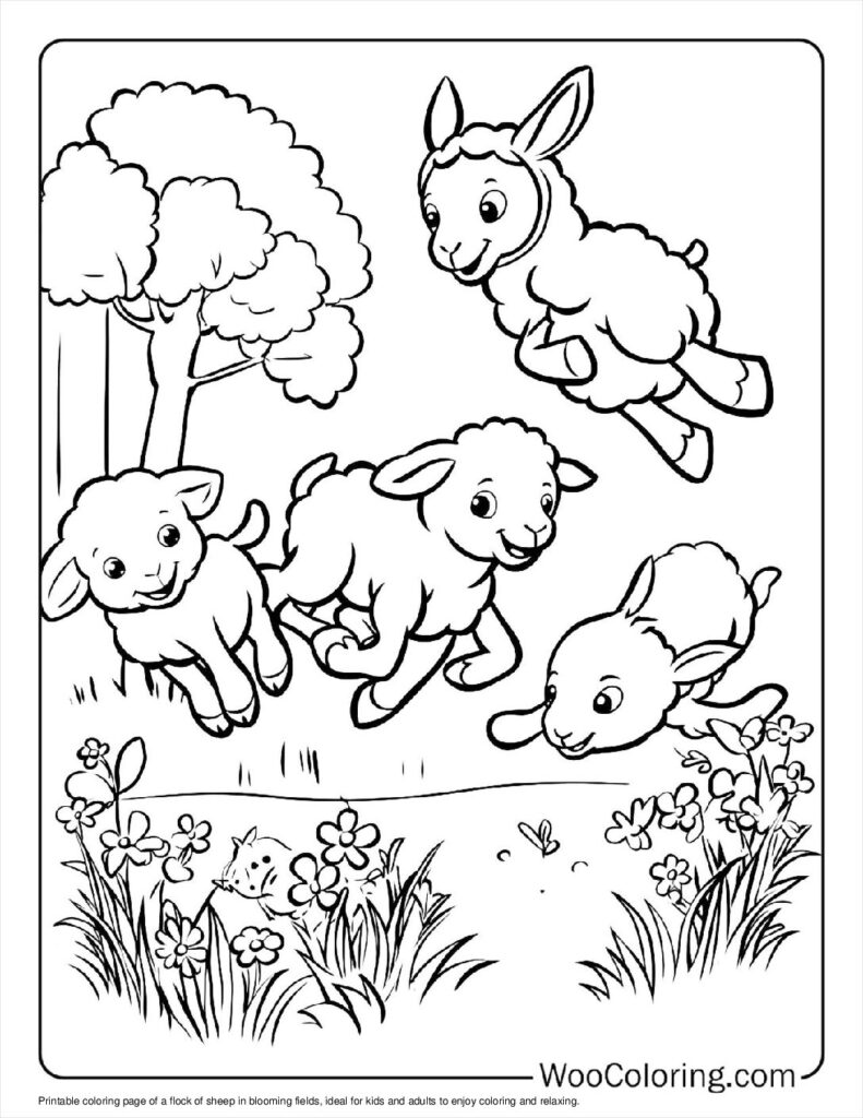 Flock in Blooming Fields