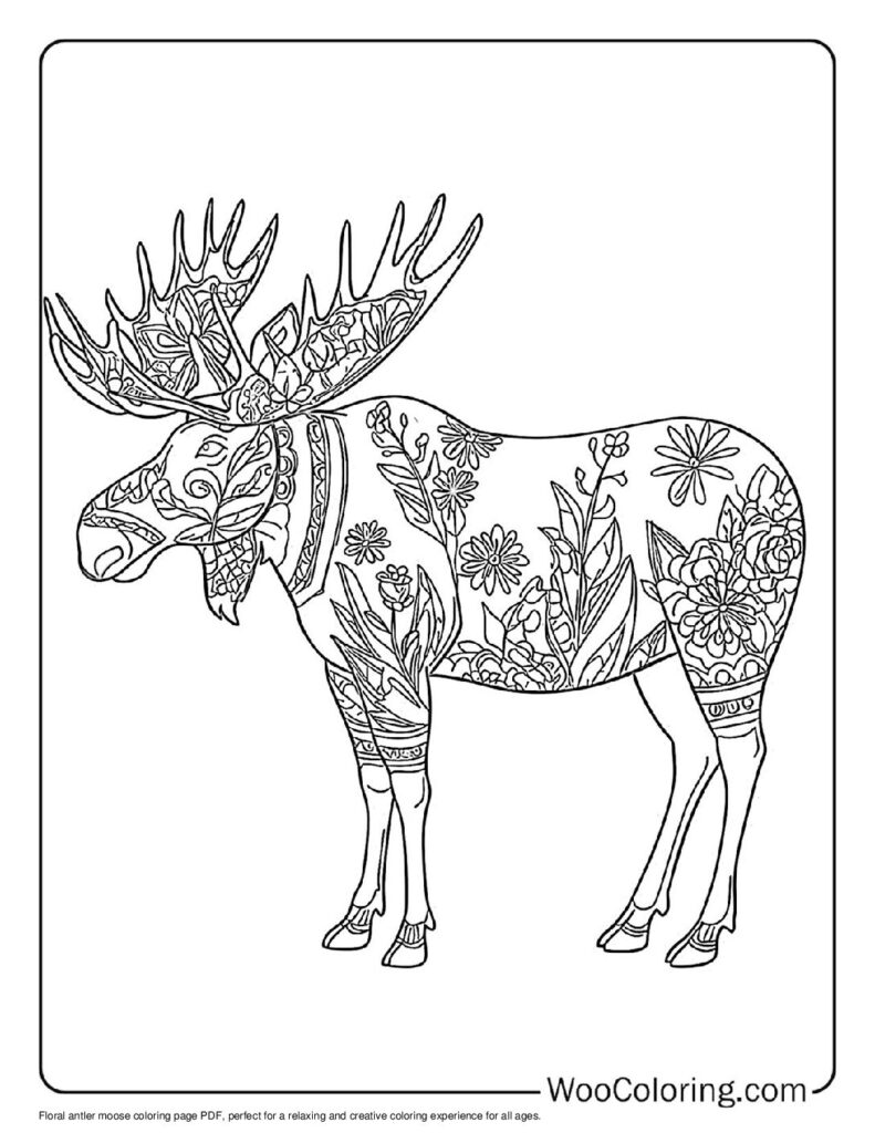 100  Moose coloring pages  Free PDF To Print  - 38