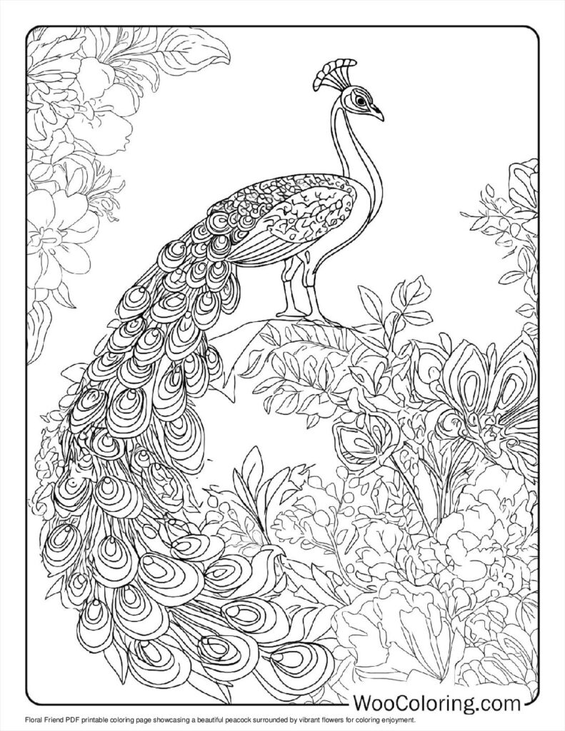 100  Peacock coloring pages  Free PDF To Print  - 66