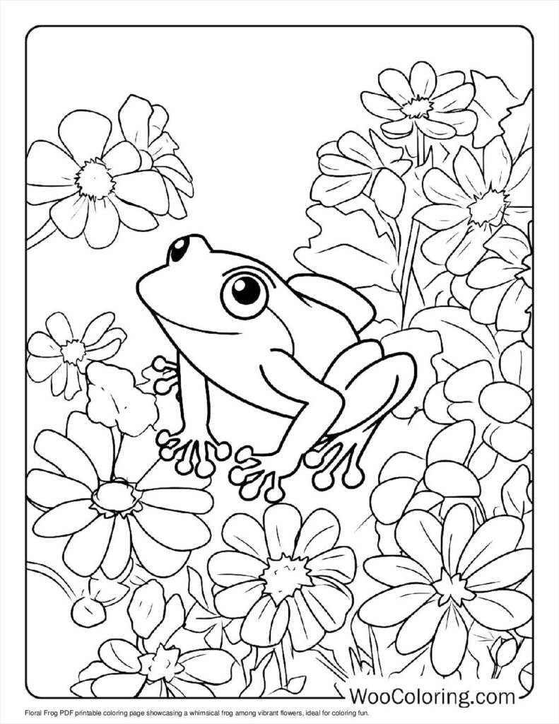 100+ Frog coloring pages (Free PDF To Print) | Woo Coloring