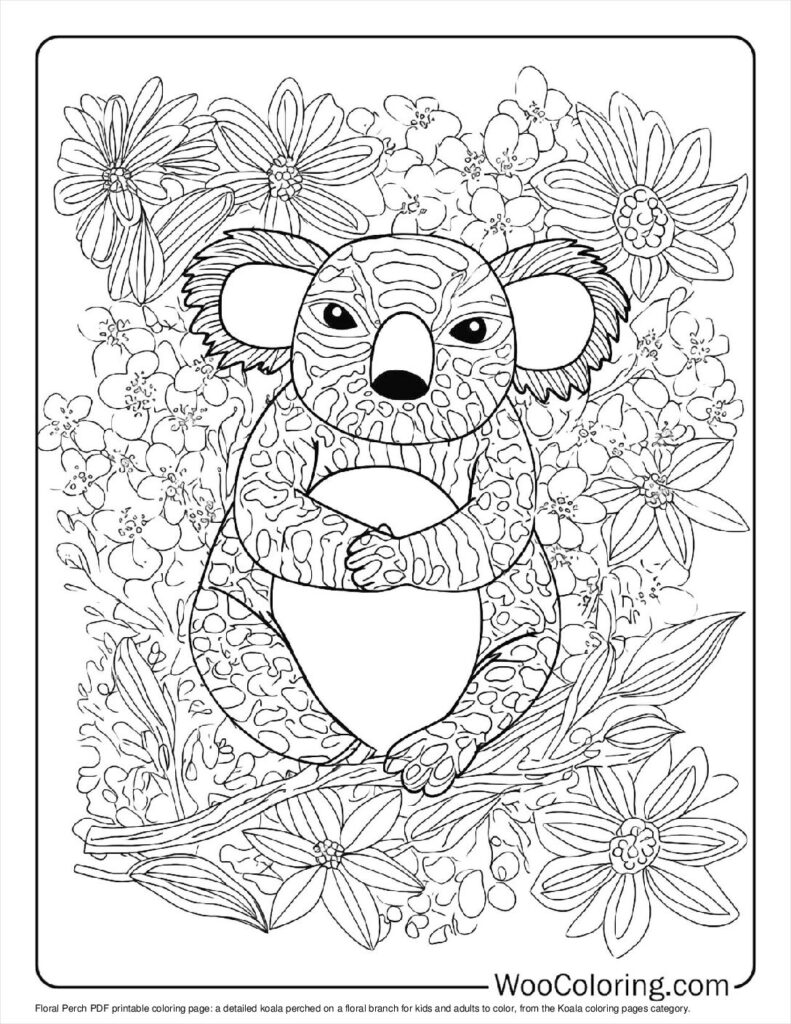 100  Koala coloring pages  Free PDF To Print  - 44