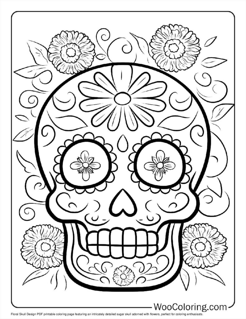 100  Sugar Skulls coloring pages  Free PDF To Print  - 60