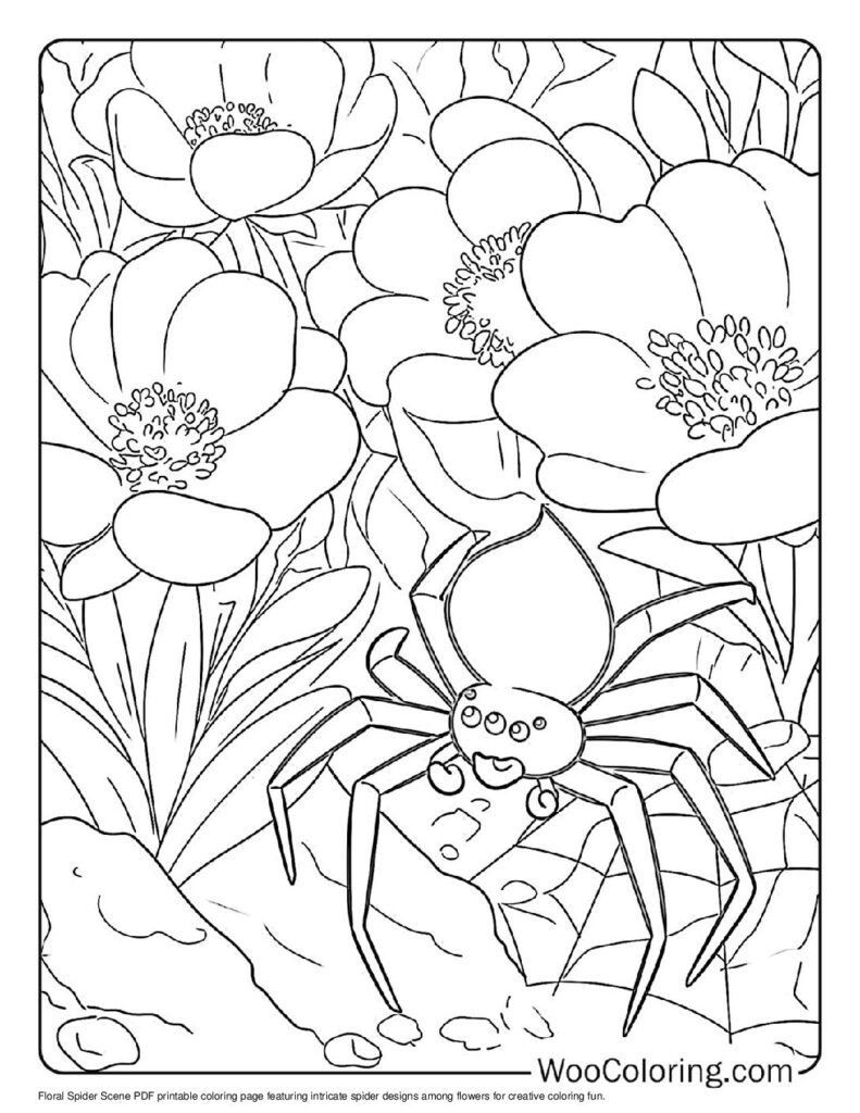 100  Spider coloring pages  Free PDF To Print  - 54
