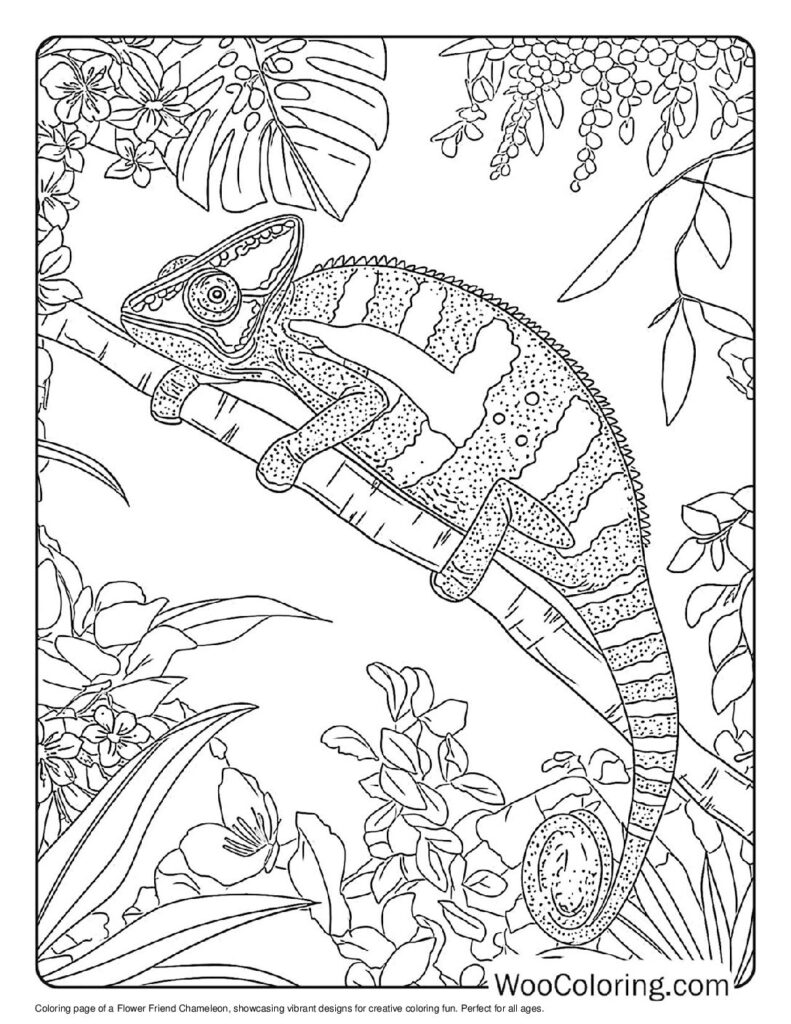 100  Chameleon coloring pages  Free PDF To Print  - 47