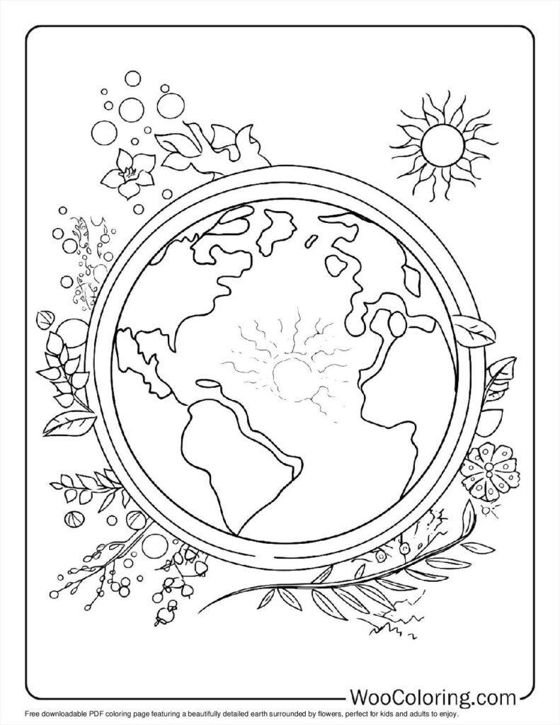 100  Earth coloring pages  Free PDF To Print  - 70