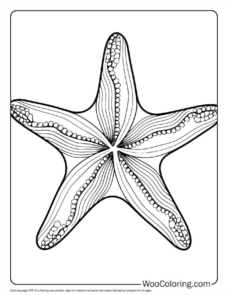 100  Starfish coloring pages  Free PDF To Print  - 96
