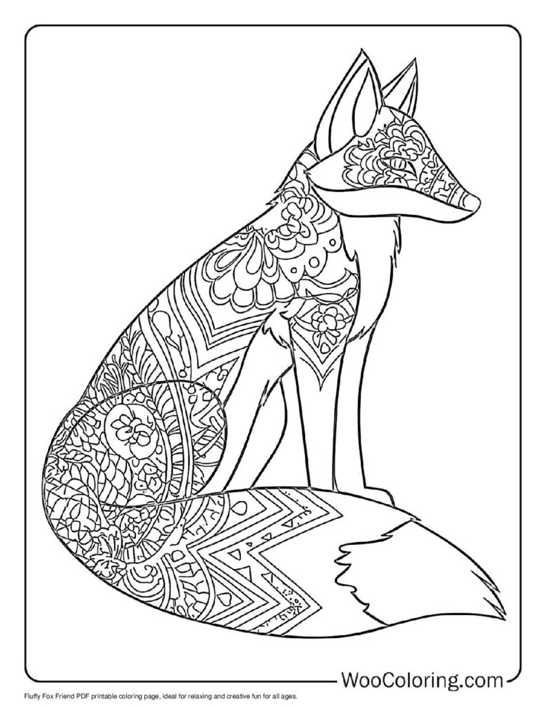 100  Fox coloring pages  Free PDF To Print  - 43