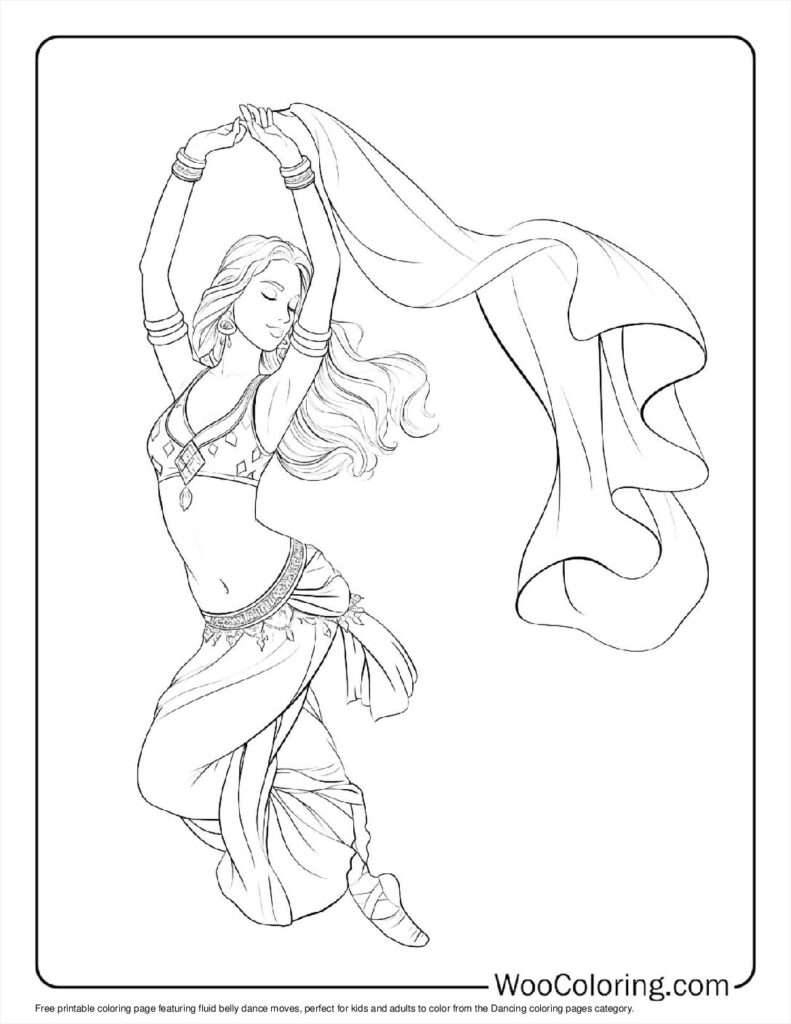 100  Dancing coloring pages  Free PDF To Print  - 50