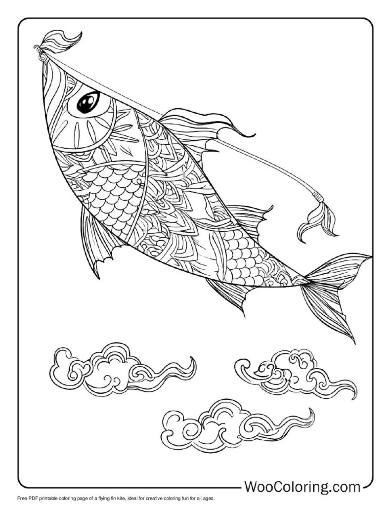 100  Kite coloring pages  Free PDF To Print  - 57