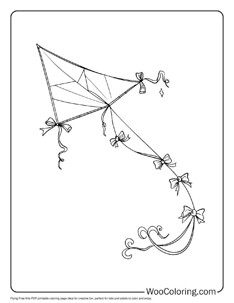 100  Kite coloring pages  Free PDF To Print  - 74