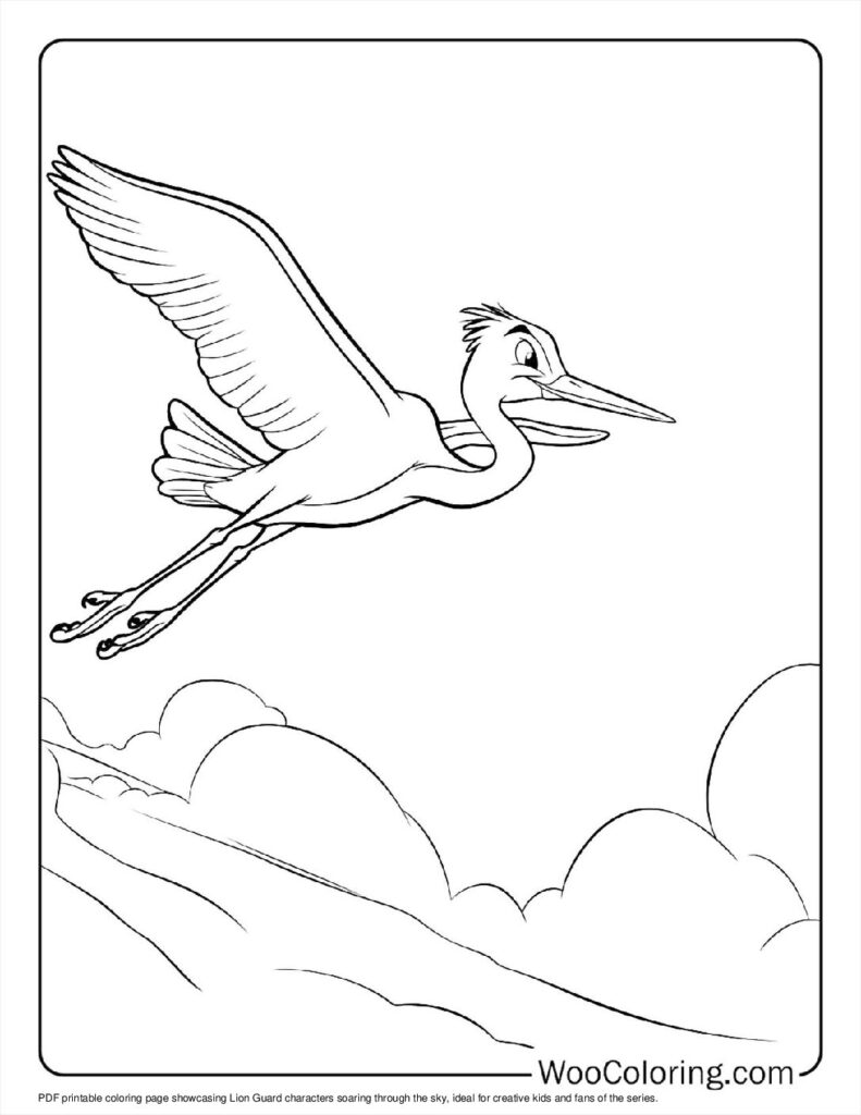 Flying High with Lion Guard Coloring Page