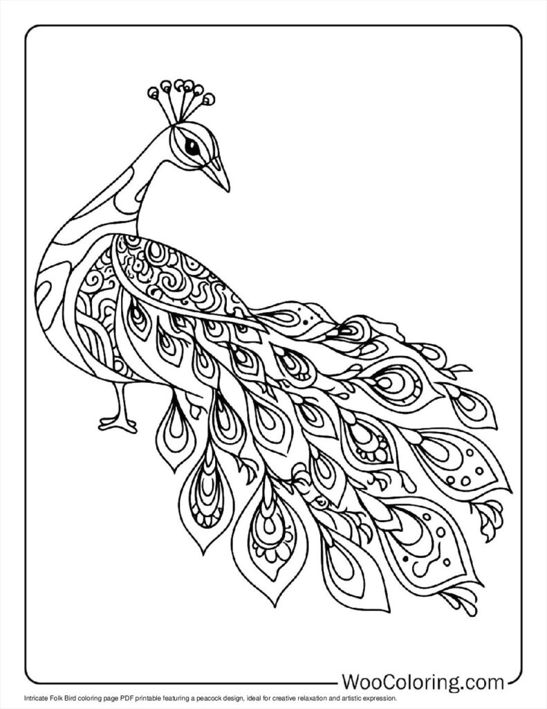 100  Peacock coloring pages  Free PDF To Print  - 43