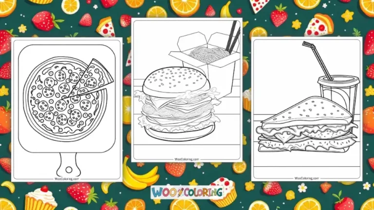 Food Coloring Pages Design Image