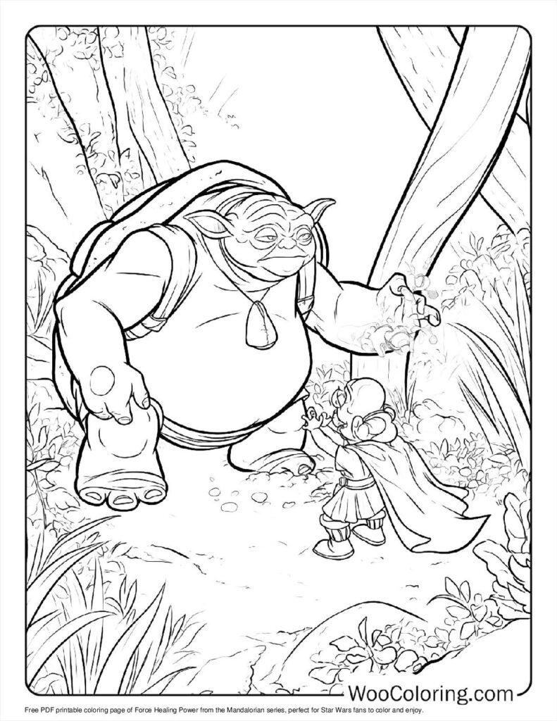 Force Healing Power Coloring Sheet