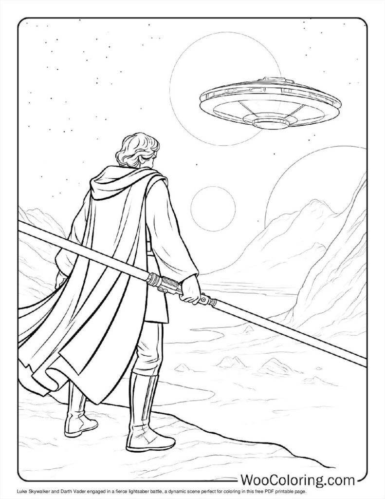 100  Luke Skywalker coloring pages  Free PDF To Print  - 87