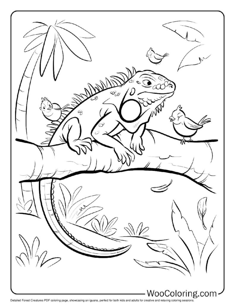 100 Iguana coloring pages Free PDF To Print - 83