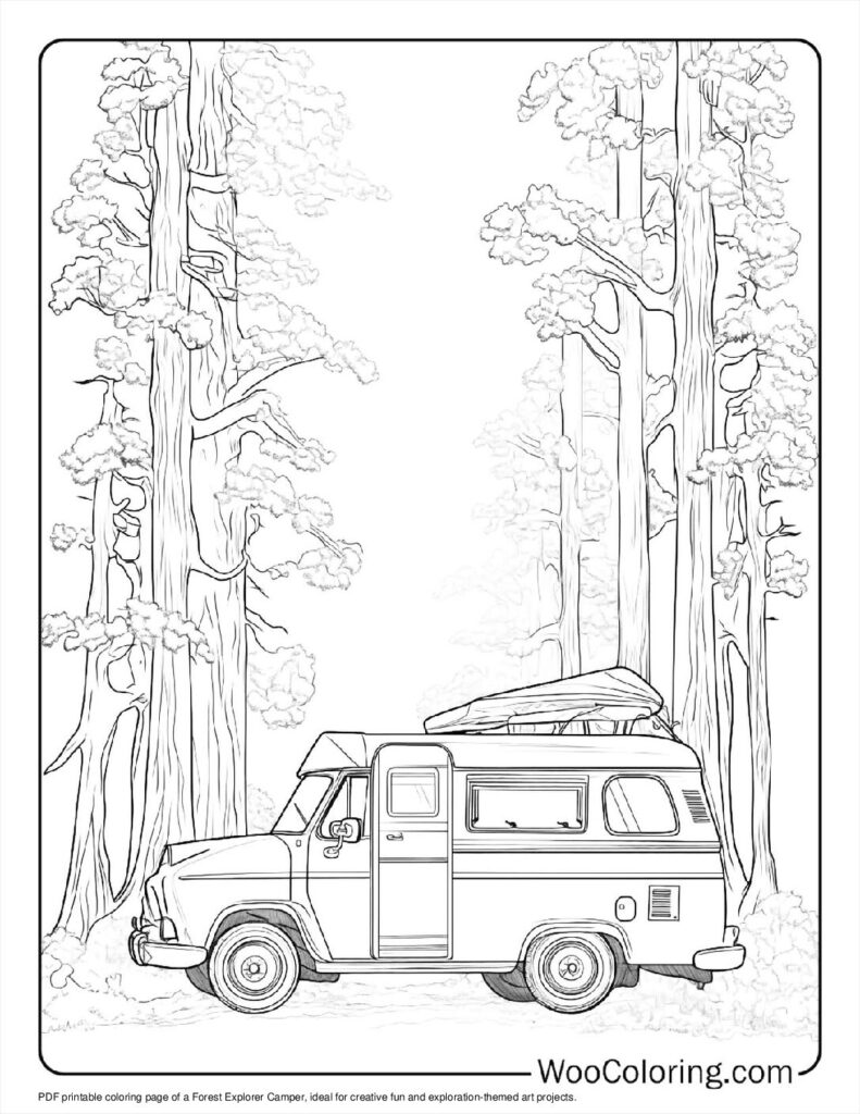 100  Camper   RV coloring pages  Free PDF To Print  - 23