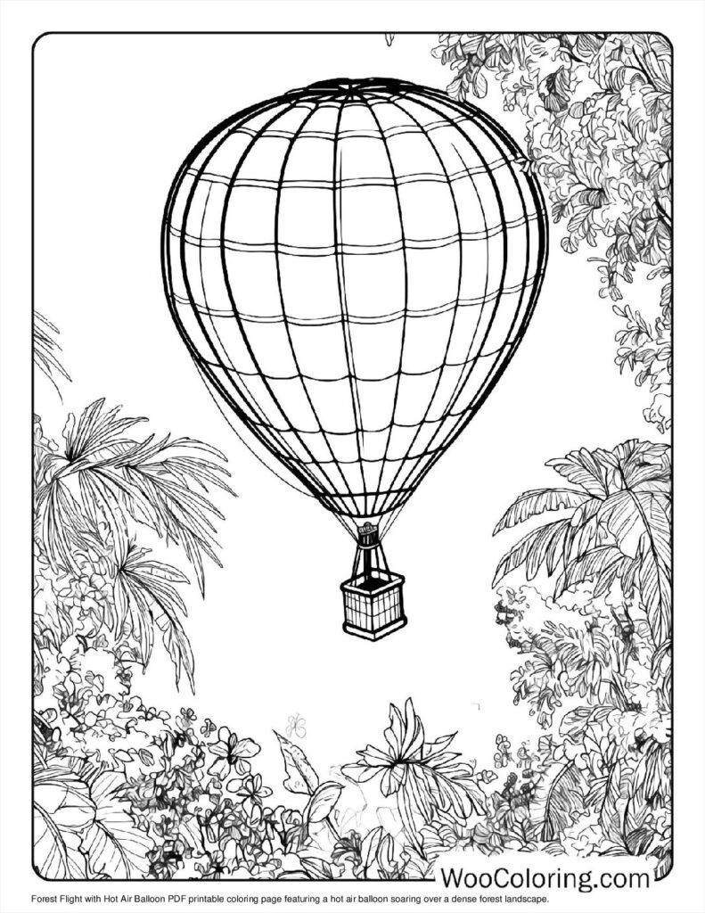 100  Hot Air Balloon coloring pages  Free PDF To Print  - 27
