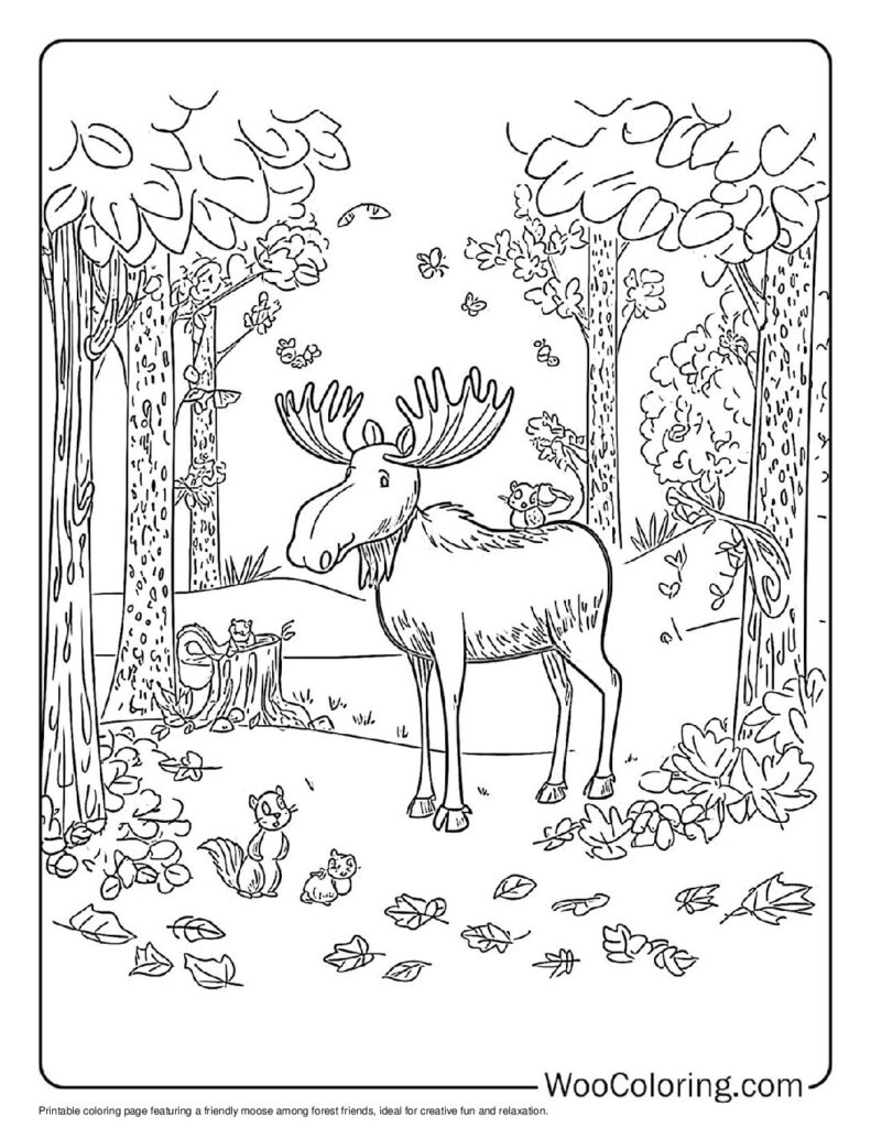 100  Moose coloring pages  Free PDF To Print  - 15