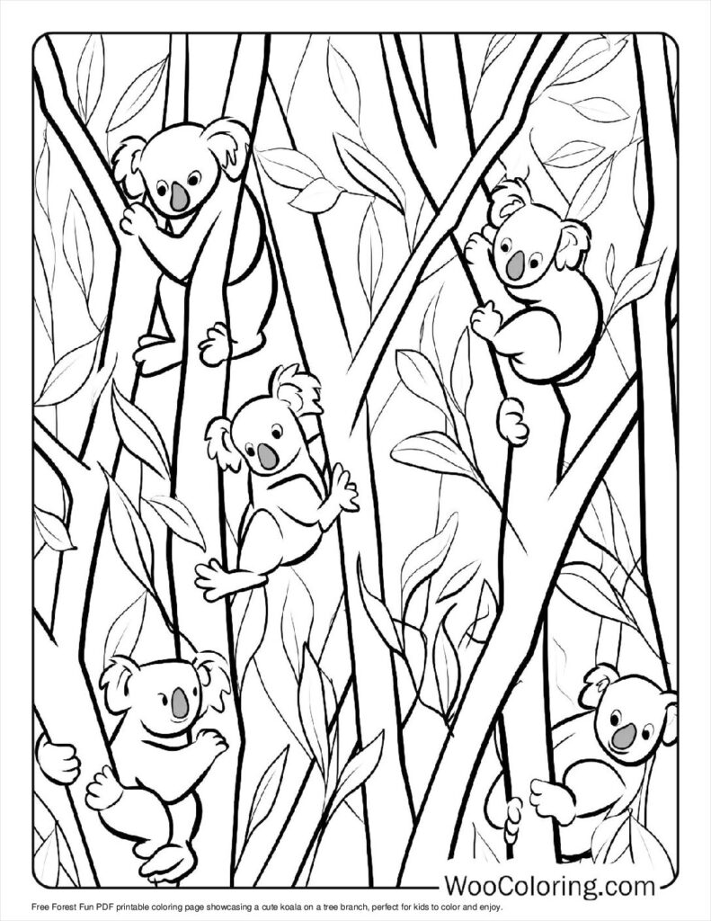 100  Koala coloring pages  Free PDF To Print  - 38