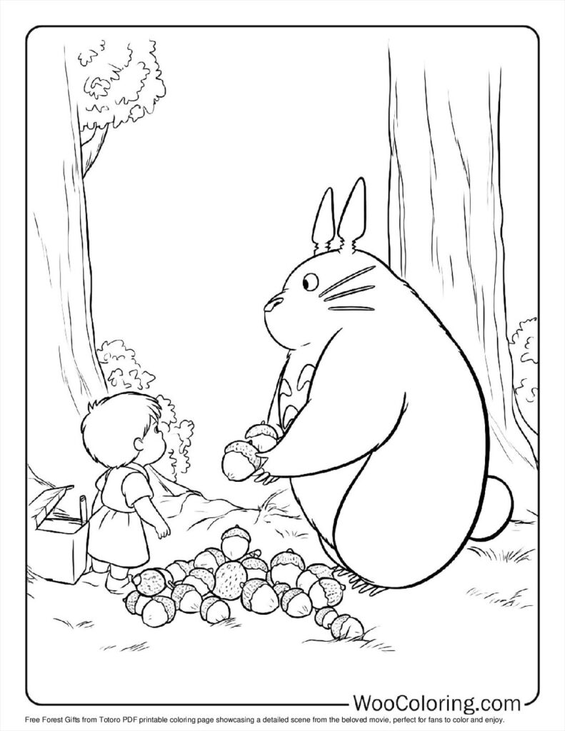 100  Totoro coloring pages  Free PDF To Print  - 11