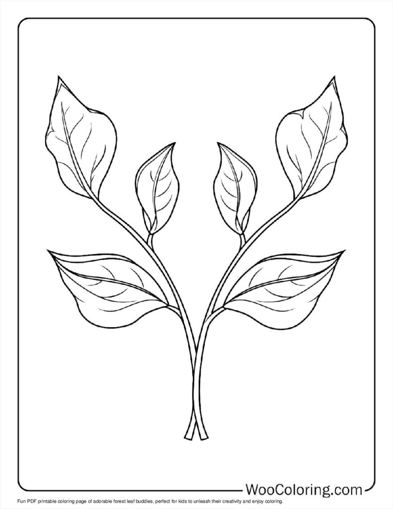 100  Leaf coloring pages  Free PDF To Print  - 3