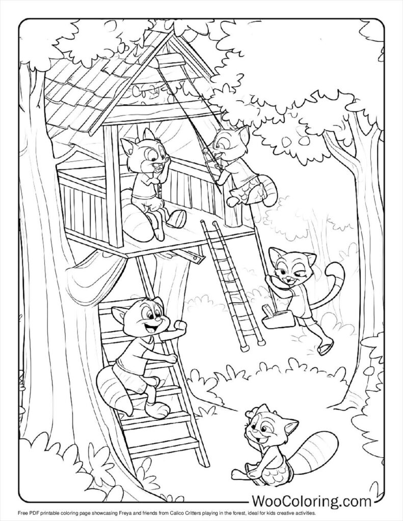 100  Calico Critters coloring pages  Free PDF To Print  - 18