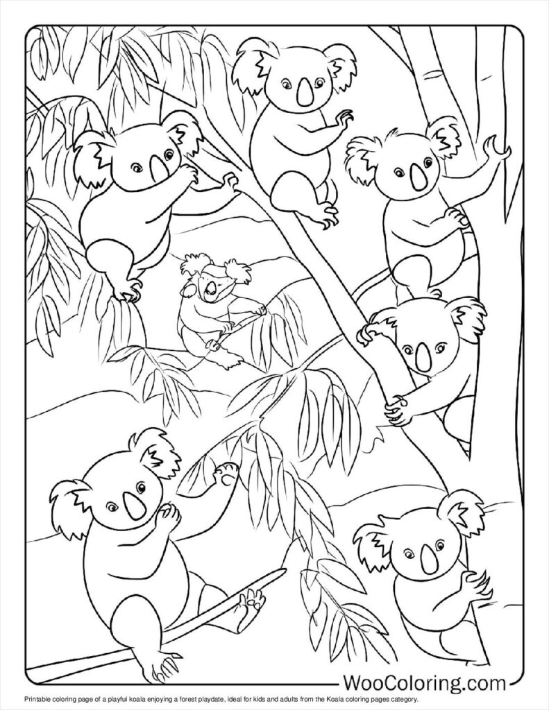 100  Koala coloring pages  Free PDF To Print  - 31