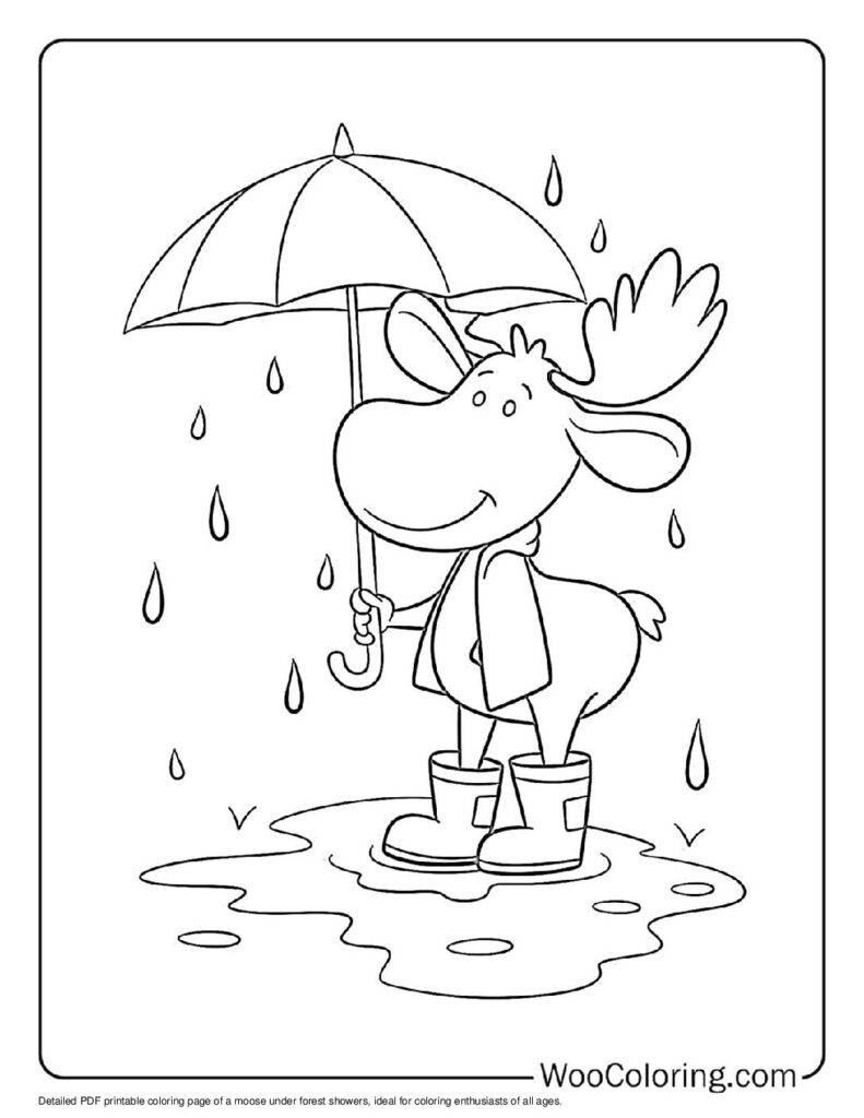 100  Moose coloring pages  Free PDF To Print  - 47