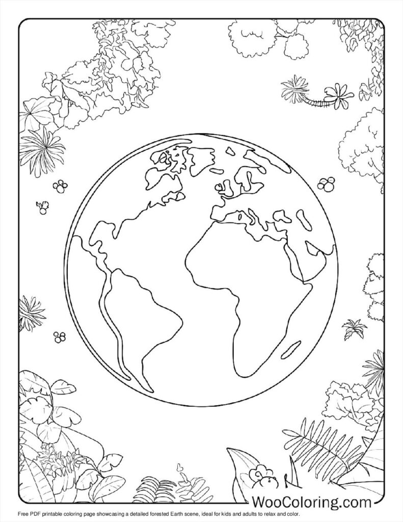 100  Earth coloring pages  Free PDF To Print  - 56