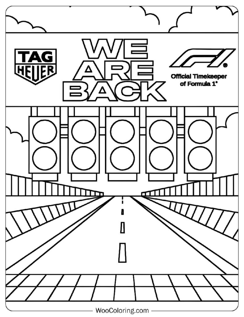 Formula 1 Season Returns with TAG Heuer Coloring Sheet