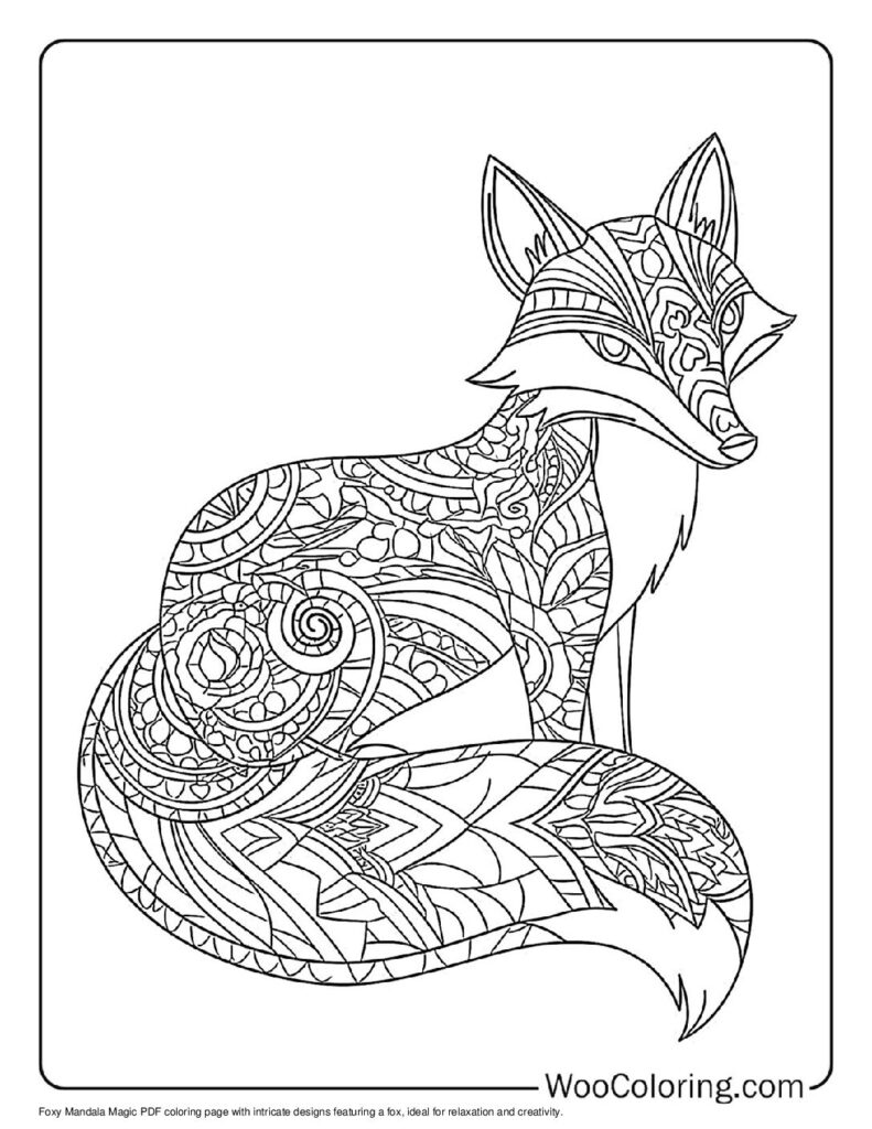 100  Fox coloring pages  Free PDF To Print  - 71