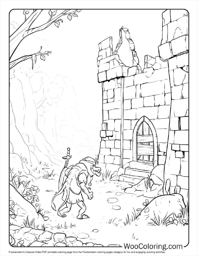 100  Frankenstein coloring pages  Free PDF To Print  - 96