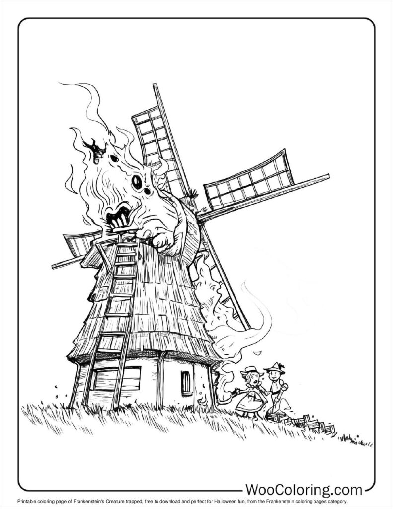 100  Frankenstein coloring pages  Free PDF To Print  - 88